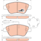 GDB1891 Bremsbelagsatz, Scheibenbremse COTEC