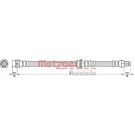 2 x METZGER Bremsschlauch | 4110479