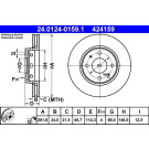 ATE | Bremsscheibe | 24.0124-0159.1