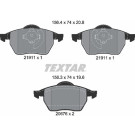 Textar | Bremsbelagsatz, Scheibenbremse | 2191102