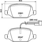 Hella | Bremsbelagsatz, Scheibenbremse | 8DB 355 031-561