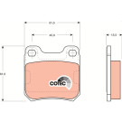GDB915 Bremsbelagsatz, Scheibenbremse COTEC