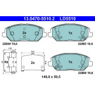 Bremsbelagsatz, Scheibenbremse ATE Ceramic 13.0470-5510.2