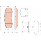 TRW | Bremsbelagsatz, Scheibenbremse | GDB3406