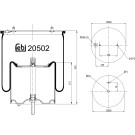 FEBI BILSTEIN 20502 Federbalg, Luftfederung FEBI BILSTEIN 20502 Federbalg, Luftfederung
