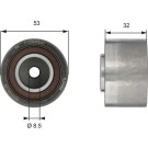 Gates Umlenk-/Führungsrolle, Zahnriemen PowerGrip™ T42179