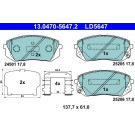 Bremsbelagsatz, Scheibenbremse ATE Ceramic 13.0470-5647.2
