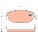 GDB1434 Bremsbelagsatz, Scheibenbremse COTEC GDB1434 Bremsbelagsatz, Scheibenbremse COTEC