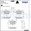 Delphi | Bremsbelagsatz, Scheibenbremse | LP2486 Delphi | Bremsbelagsatz, Scheibenbremse | LP2486