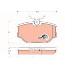 GDB1155 Bremsbelagsatz, Scheibenbremse COTEC