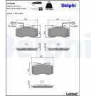 Delphi | Bremsbelagsatz, Scheibenbremse | LP2280 Delphi | Bremsbelagsatz, Scheibenbremse | LP2280