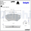 Delphi | Bremsbelagsatz, Scheibenbremse | LP770 Delphi | Bremsbelagsatz, Scheibenbremse | LP770