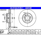 ATE | Bremsscheibe | 24.0124-0128.1