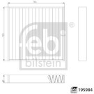febi bilstein | Filter, Innenraumluft | 195984