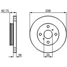 0 986 478 438 Bremsscheibe 0 986 478 438 Bremsscheibe