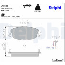 Delphi | Bremsbelagsatz, Scheibenbremse | LP1533