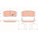 GDB1716 Bremsbelagsatz, Scheibenbremse COTEC GDB1716 Bremsbelagsatz, Scheibenbremse COTEC