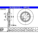 ATE | Bremsscheibe | 24.0320-0133.1