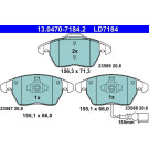 Bremsbelagsatz, Scheibenbremse ATE Ceramic 13.0470-7184.2