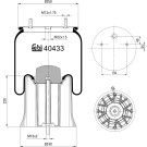 FEBI BILSTEIN 40433 Federbalg, Luftfederung FEBI BILSTEIN 40433 Federbalg, Luftfederung