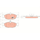 TRW | Bremsbelagsatz, Scheibenbremse | GDB1040