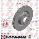 Zimmermann 2 x ZIMMERMANN Bremsscheibe Coat Z 100.3378.20
