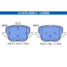 Bremsbelagsatz, Scheibenbremse ATE Ceramic 13.0470-2660.2