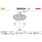 Valeo | Bremsbelagsatz, Scheibenbremse | 302625A