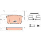 GDB1786 Bremsbelagsatz, Scheibenbremse COTEC GDB1786 Bremsbelagsatz, Scheibenbremse COTEC