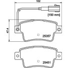 Hella Pagid | Bremsbelagsatz, Scheibenbremse | 8DB 355 019-801