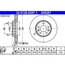 ATE | Bremsscheibe | 24.0128-0287.1