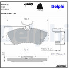 Delphi | Bremsbelagsatz, Scheibenbremse | LP1624