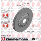 Zimmermann 2 x ZIMMERMANN Bremsscheibe Formula Z 100.3374.75