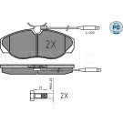 Meyle | Bremsbelagsatz, Scheibenbremse | 025 217 9719/PD