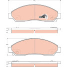 GDB3466 Bremsbelagsatz, Scheibenbremse COTEC GDB3466 Bremsbelagsatz, Scheibenbremse COTEC