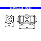 ATE | Adapter, Bremsleitung | 03.3511-0800.1