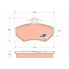GDB1266 Bremsbelagsatz, Scheibenbremse COTEC GDB1266 Bremsbelagsatz, Scheibenbremse COTEC