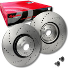 BREMBO 09.D982.21 Bremsscheibe 375mm für MERCEDES GLE, GLS gelocht/innenbel., beschichtet