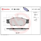 Brembo | Bremsbelagsatz, Scheibenbremse | P 36 012