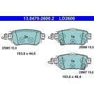 Bremsbelagsatz, Scheibenbremse ATE Ceramic 13.0470-2600.2