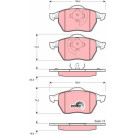 GDB1275 Bremsbelagsatz, Scheibenbremse COTEC GDB1275 Bremsbelagsatz, Scheibenbremse COTEC