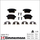 Zimmermann Bremsbelagsatz, Scheibenbremse 25818.175.2 Zimmermann Bremsbelagsatz, Scheibenbremse 25818.175.2