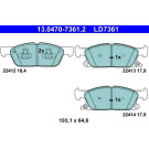 Bremsbelagsatz, Scheibenbremse ATE Ceramic 13.0470-7361.2