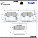 Delphi | Bremsbelagsatz, Scheibenbremse | LP1500 Delphi | Bremsbelagsatz, Scheibenbremse | LP1500