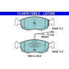 Bremsbelagsatz, Scheibenbremse ATE Ceramic 13.0470-7288.2