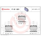 Brembo | Bremsbelagsatz, Scheibenbremse | P 61 031
