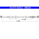 24.3727-0334.2 Seilzug, Feststellbremse 24.3727-0334.2 Seilzug, Feststellbremse