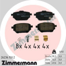 Zimmermann | Bremsbelagsatz, Scheibenbremse | 26236.150.2