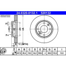 ATE Bremsscheibe PowerDisc 24.0320-0132.1