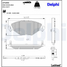 Delphi | Bremsbelagsatz, Scheibenbremse | LP1654